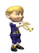 Little Boy Blue blowing his horn