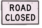 road closed sign