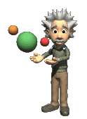Einstein with atom