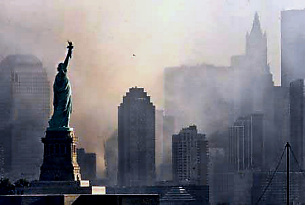 World Trade Center site and Lady Liberty