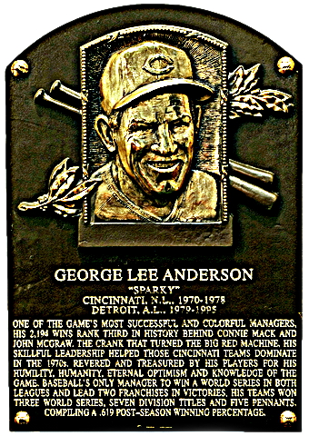 Manager Sparky Anderson Plaque