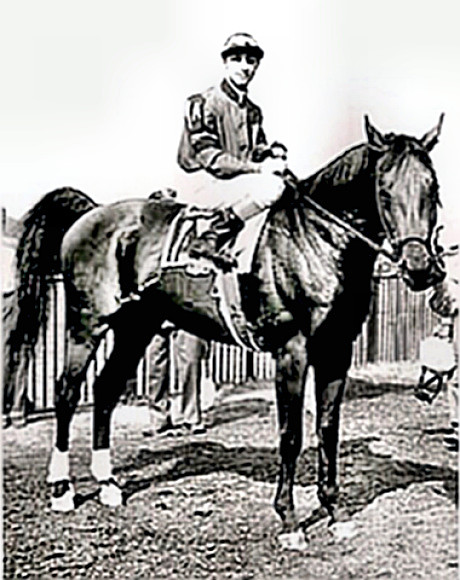 Jockey Eddie Arcaro up on Citation