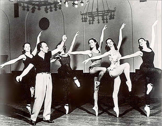 Choreographer George Balanchine - Teaching class