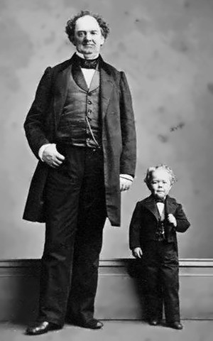 Barnum with General Tom Thumb