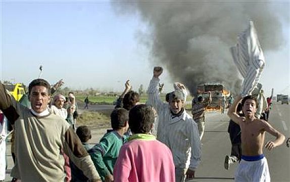 burning tank truck