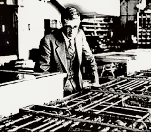Vannevar Bush with an early analogue computer