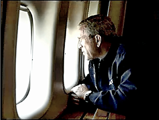 President Bush views Katrina from Air Force-1