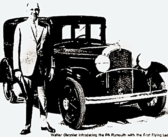 Walter Chrysler with an early Plymouth