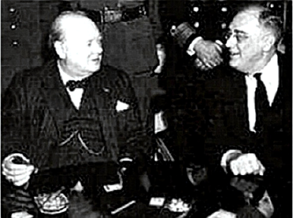 Winston Churchill with FDR