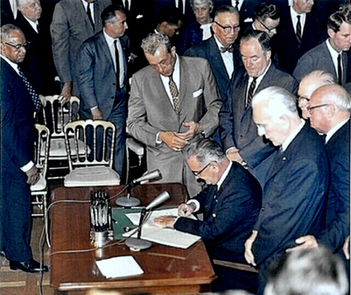 Civil Rights Act signing