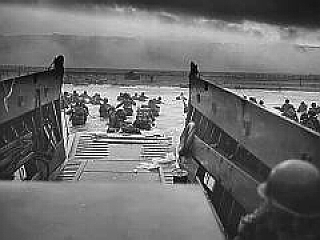 D-day landing scene