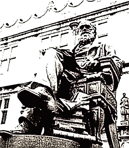Darwin statue in Shrewsbury