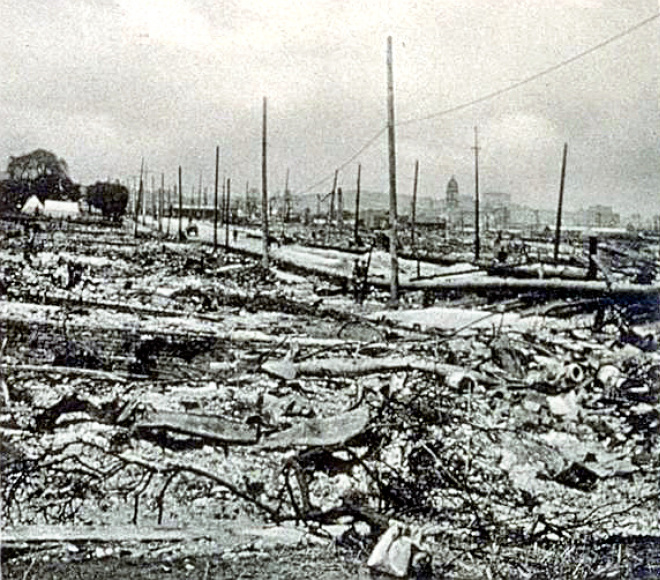 San Francisco Earthquake - 1906 Wide area fire devastation