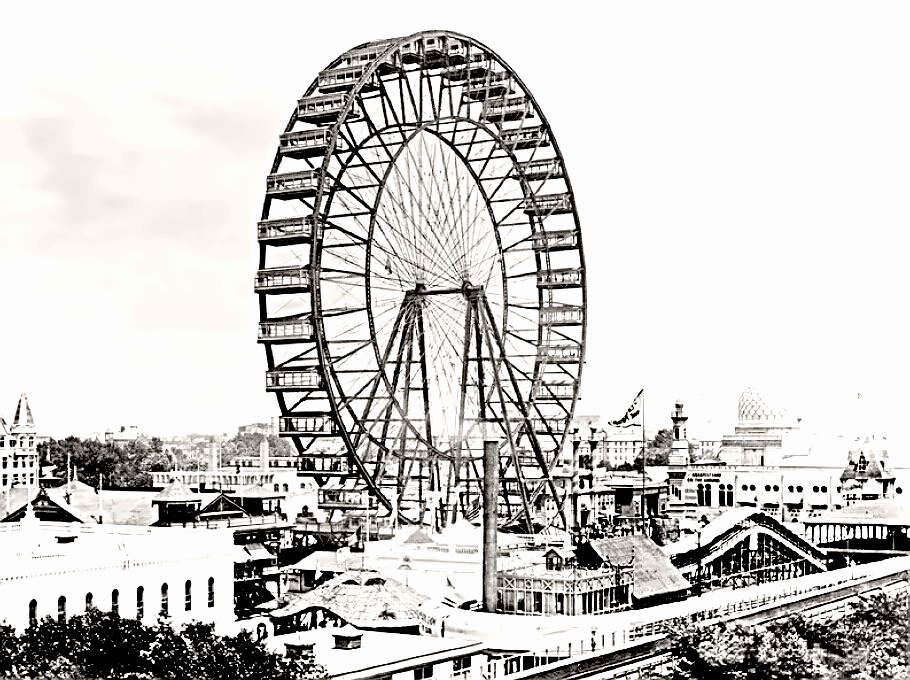 original Ferris wheel at 1893 Chicago World's Fair