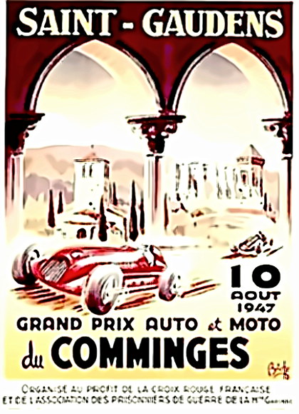 French Grand Prix 1947 poster