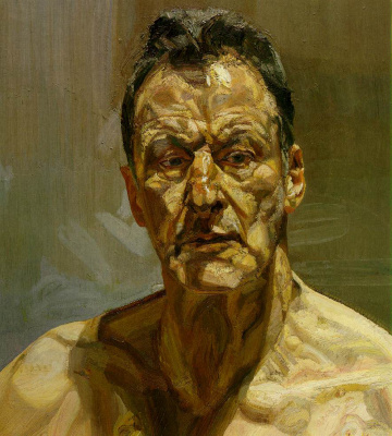 Painter Lucian Freud's: Reflection