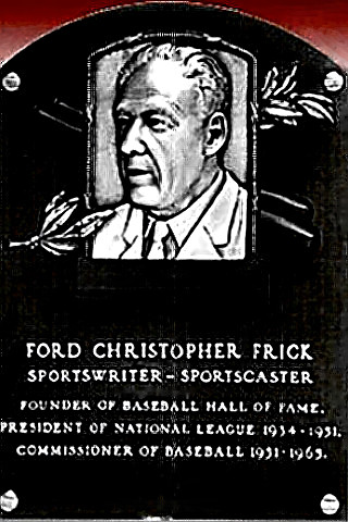 Ford Frick Hall of Fame plaque