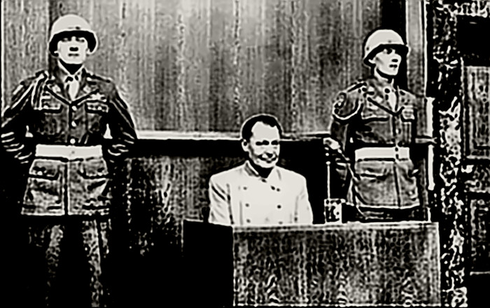 Herman Goering at Nuremburg War Crimes Trial