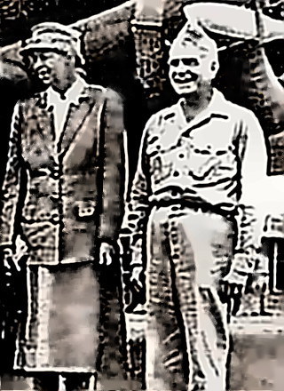 Admiral Halsey with Mrs. Roosevelt