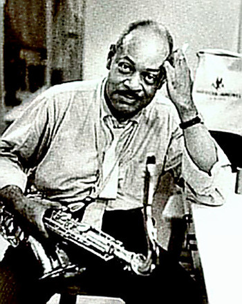 Coleman Hawkins with tenor saxophone