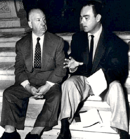 Screenwriter Hayes with Hitchcock
