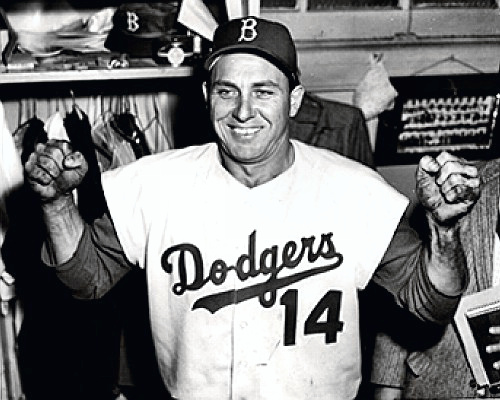 Dodger first baseman Gil Hodges