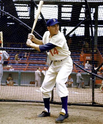 Dodger first baseman Gil Hodges