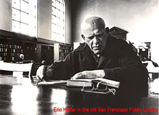 Eric Hoffer in the San Francisco Public Library - Courtesy of the Eric Hoffer Project