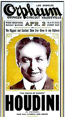 Magician Harry Houdini poster