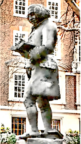 Poet Samuel Johnson's statue