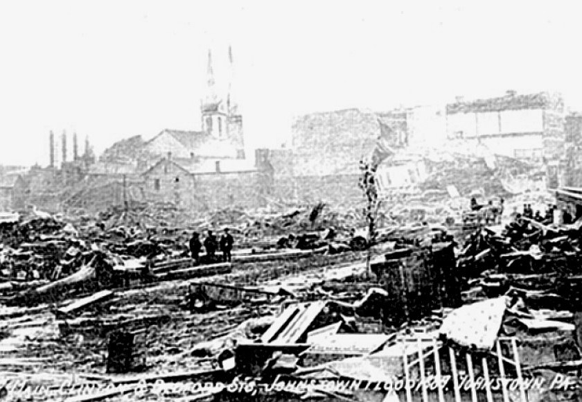 Johnstown, Pennsylvania after flood disaster