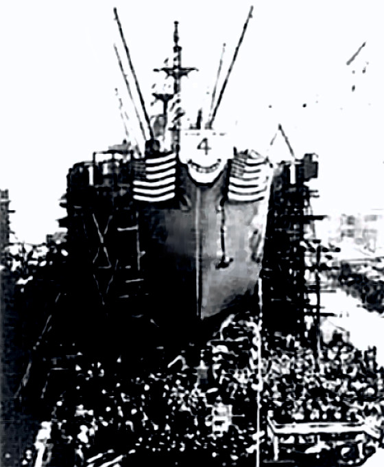 Kaiser WW-II liberty ship launching