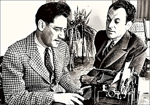 Playwright George S. Kaufman with Moss Hart