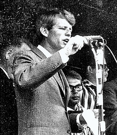Robert Kennedy speaking on the stump