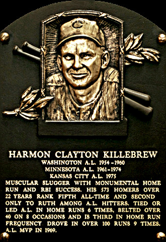 Harmon Killebrew HOF Plaque