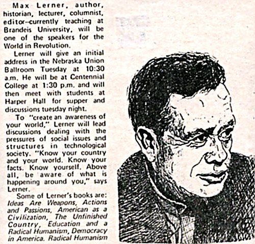 Educator Max Lerner