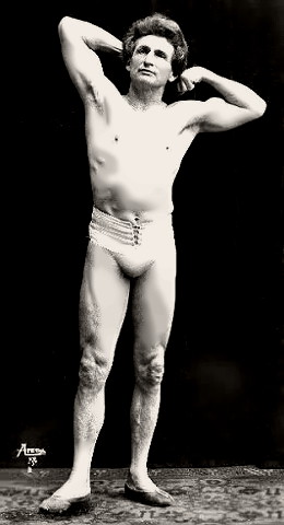 Bernarr Macfadden in a pose