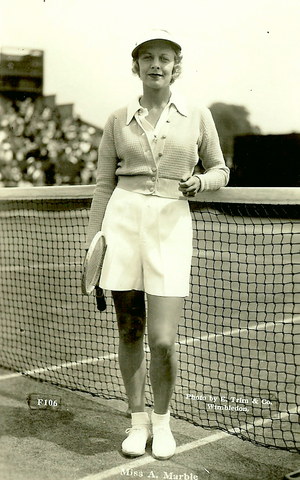 Tennis Champ Alice Marble at Wimbledon