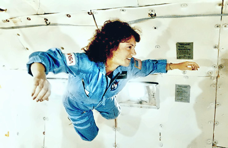 Astronaut Christa McAuliffe weightless training