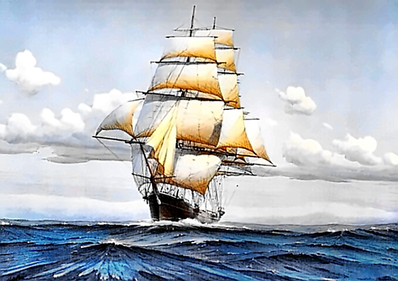 Painting of Donald McKay's Flying Cloud clipper