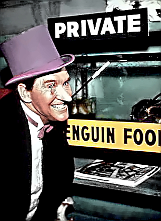Actor Burgess Meredith as Penguin