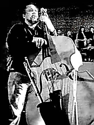 Charles Mingus with bass