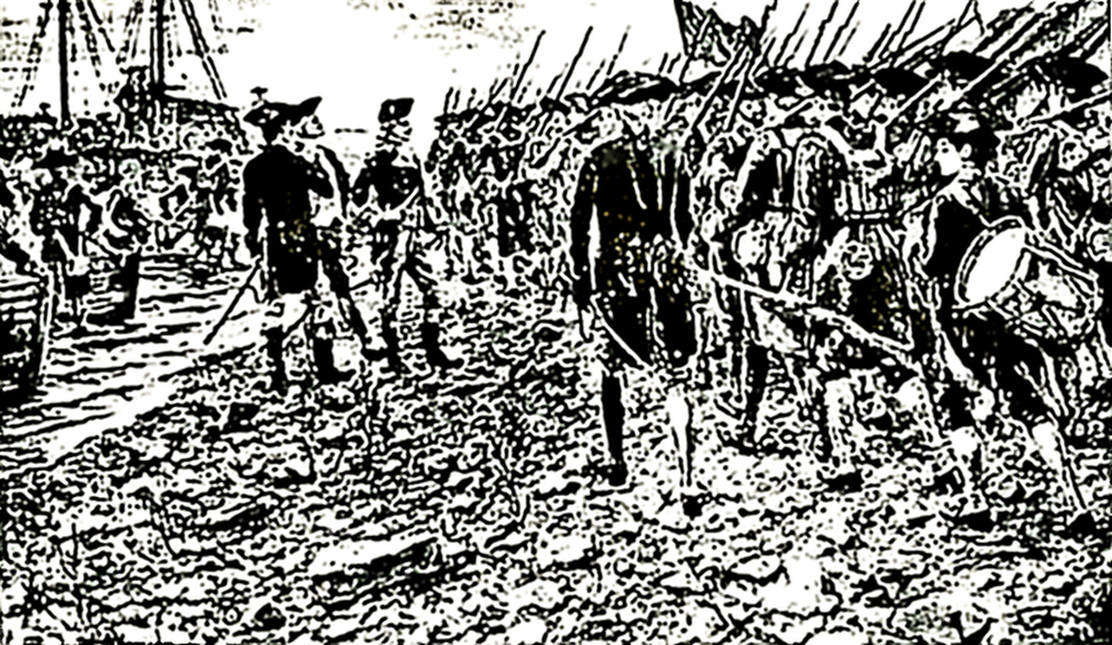 General Richard Montgomery preparing to assault Montreal