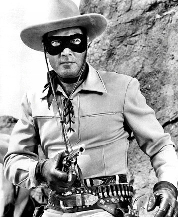 Actor Clayton Moore as Lone Ranger