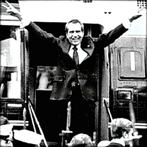 President Richard Milhous Nixon leaving after resignation
