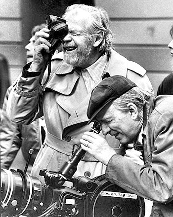Cinematographer Sven Nykvist with Ingmar Bergman