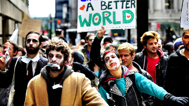 Occupy Wall Street protestor zombies