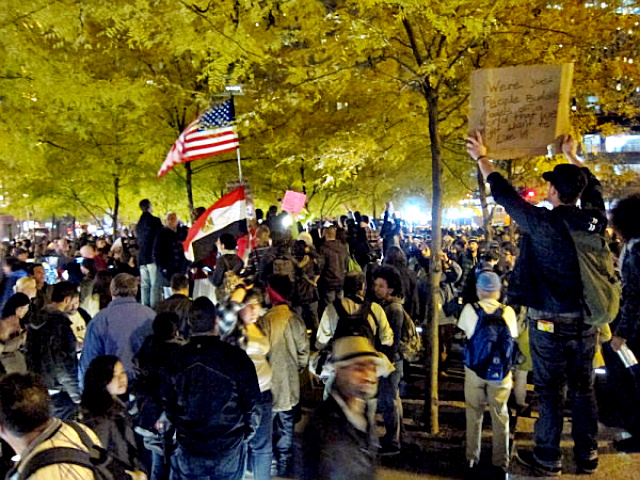 Occupy Wall Street Zuccotti Park crowd 11/15/2011