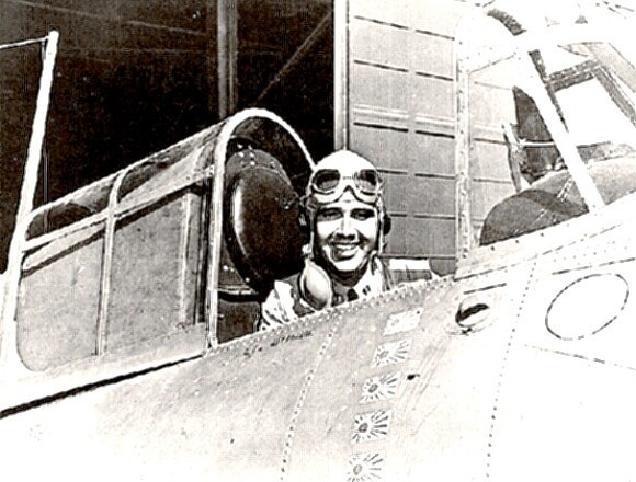 LT Edward O'Hare in the cockpit in 1942