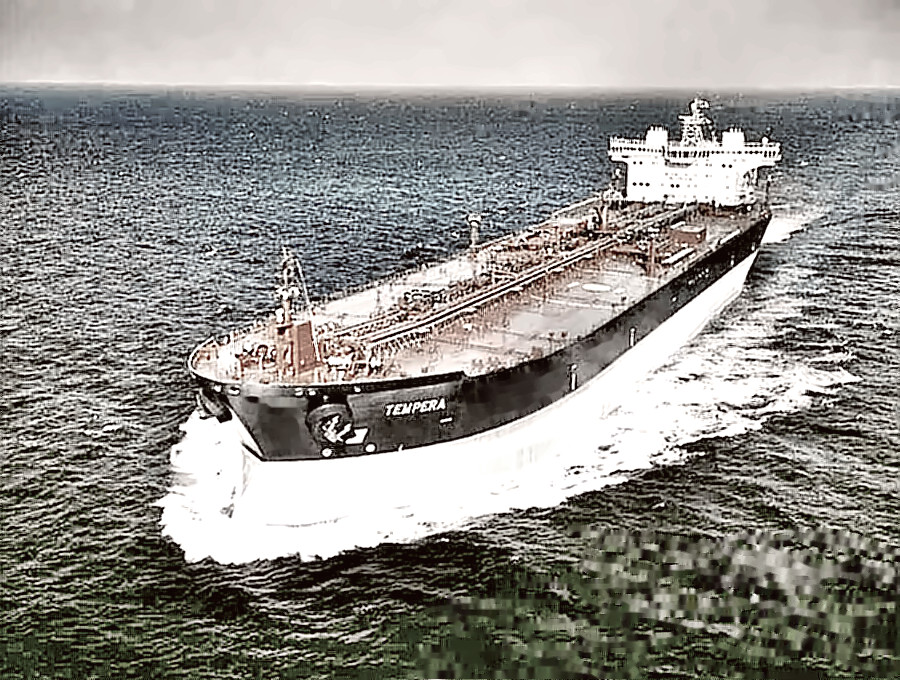 oil tanker at sea